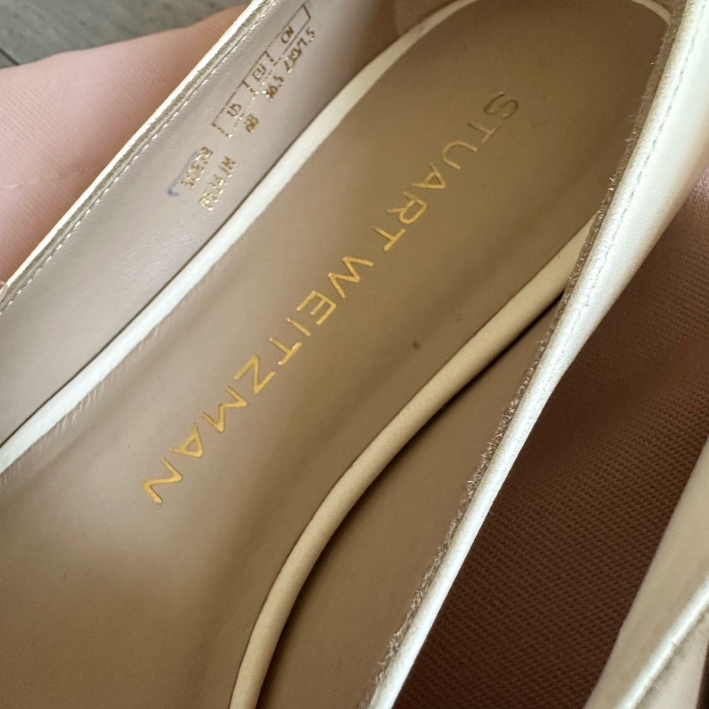 Stuart Weitzman Women's White Mary Jane Flats sz 36. New! - Picture 4 of 5